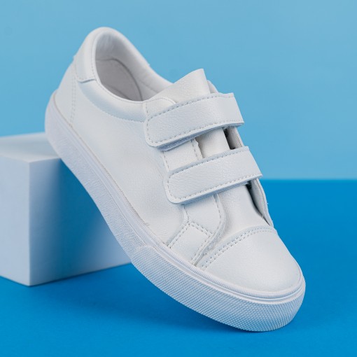 Pantofi scoala Sport Belle white