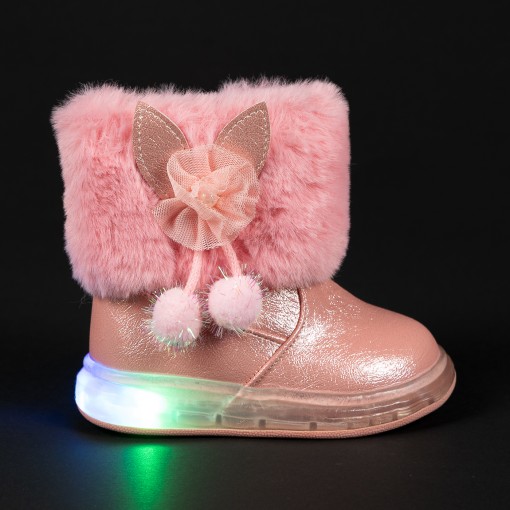 Ghete cu luminite Selly roz imblanite