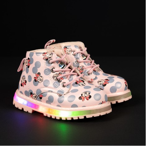 Ghete cu luminite Mouse pink 