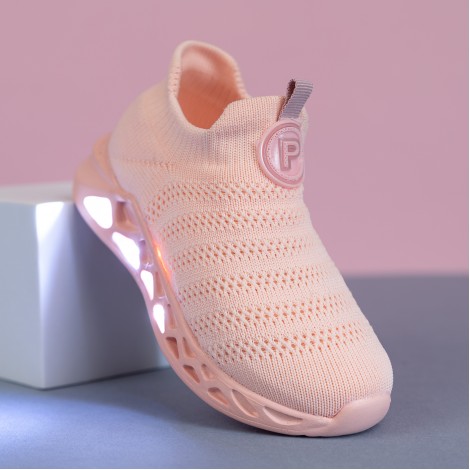 Pantofi Sport cu luminite Paco roz