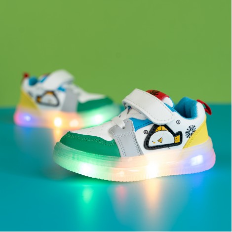 Pantofi Sport cu luminite Arigo green