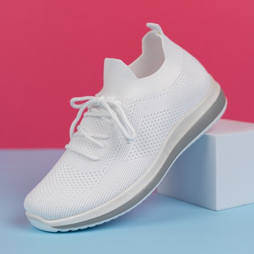 Pantofi scoala Sport Amy white