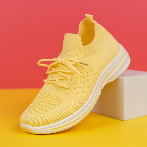 Pantofi scoala Sport Amy yellow