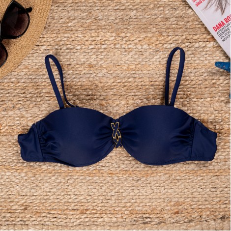 Costum de baie Zina, bleumarin, 2 piese
