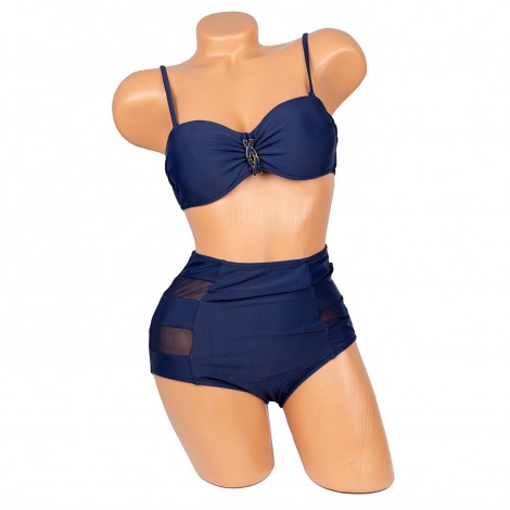 Costum de baie Zina, bleumarin, 2 piese