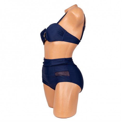 Costum de baie Zina, bleumarin, 2 piese