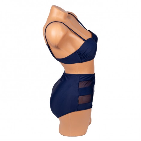 Costum de baie Zina, bleumarin, 2 piese