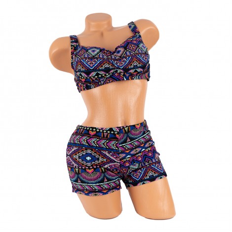 Costum de baie Renata, red, 2 piese cu boxeri