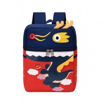 Ghiozdan gradinita Dragon, 1 compartiment,  32x24x10 cm, buzunare laterale, scoala