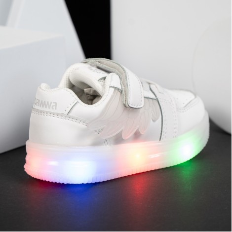 Pantofi Sport cu luminite Chiara white