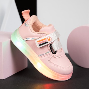 Pantofi Sport cu luminite Delix pink