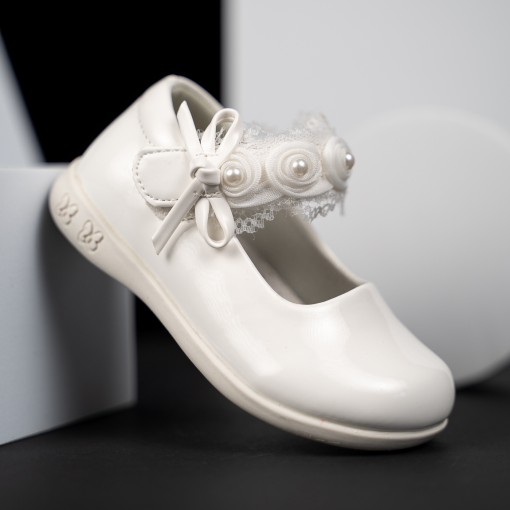 Pantofi Rose white