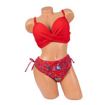 Costum de baie Alizea, red, 2 piese